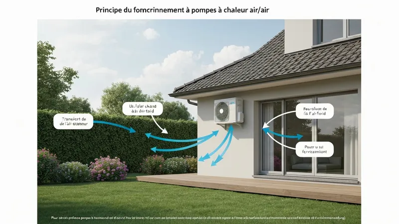 Unité extérieure de Pompe à chaleur air/air air/air en fonctionnement